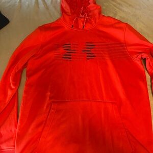Under Armour Men's Vibrant Red orange Sweatshirt hoodie
